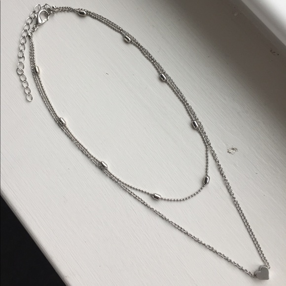 ⚜️[𝟯/$𝟭𝟴]⚜️NEW 2 Layered Tiny Heart Charm Beaded Choker - Picture 9 of 15